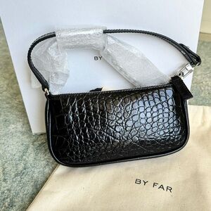 New! Mini Rachel Croco Embossed Leather BYFAR, Authentic